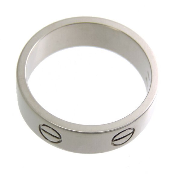 Cartier Love #58 Women's and Men's Ring 750 White Gold No. 17.5 - Picture 3 of 6